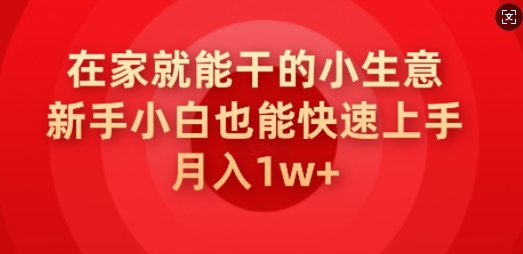 在家就能干的小生意，新手小白也能快速上手，月入1w-黑盒吧网创